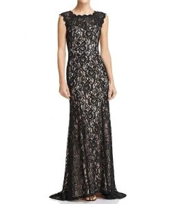 Formal Gowns Decode 1.8 - 184118 Allover Lace Gown With Cut Out Back