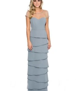 Formal Gowns Decode 1.8 - 184479 Embellished Tiered Sheath Dress