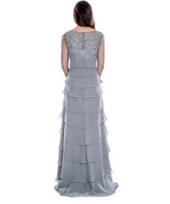 Formal Gowns Decode 1.8 - Applique Tiered Chiffon Dress 183184 6 Formal Gowns Decode 1.8 - Applique Tiered Chiffon Dress 183184