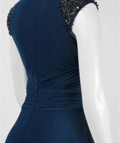 Decode 1.8 - Cap Sleeves V Neck Long Dress 183233 Formal Gowns