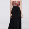 Decode 1.8 - Embroidered Sweetheart Evening Dress 184068 - 1 Pc. Black In Size 2 Available