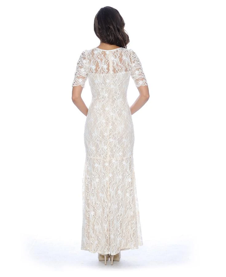 Decode 1.8 - Half Sleeve Floral Lace Sheath Dress 182949 4 Decode 1.8 - Half Sleeve Floral Lace Sheath Dress 182949