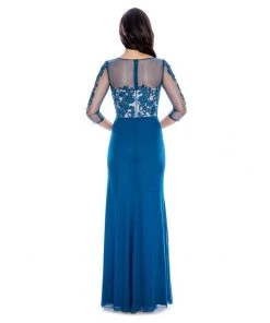 Decode 1.8 - Lace Applique Draped Gown 183186