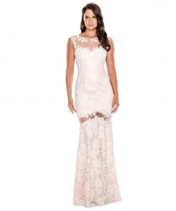 Decode 1.8 - Lace Embellished Illusion Bateau Neck Dress 183368