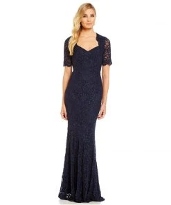 Decode 1.8 - Lace Queen Anne Neck Dress 183465 Formal Gowns