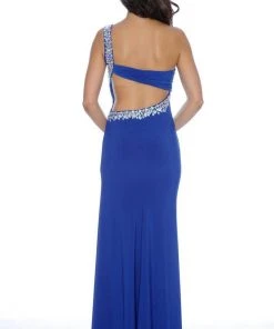 Decode 1.8 - Rhinestone Embellished One Shoulder Strap Gown 182507 Formal Gowns 7 Decode 1.8 - Rhinestone Embellished One Shoulder Strap Gown 182507 Formal Gowns