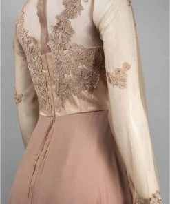 Mother Of The Bride Decode 1.8 - Sheer Long Sleeve Layered Chiffon Dress 182825 7 Mother Of The Bride Decode 1.8 - Sheer Long Sleeve Layered Chiffon Dress 182825