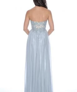 Formal Gowns Decode 1.8 - Strapless Lace Bodies A-Line Gown 182889