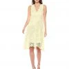 Cocktail Dresses Donna Morgan - D5970M V Neck Sleeveless Floral Crochet Lace Dress