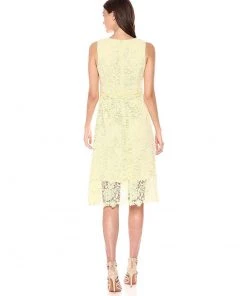 Cocktail Dresses Donna Morgan - D5970M V Neck Sleeveless Floral Crochet Lace Dress