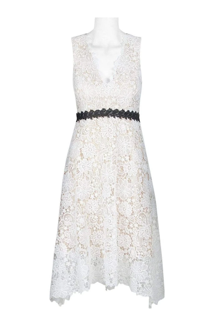 Cocktail Dresses Donna Morgan - D5970M V Neck Sleeveless Floral Crochet Lace Dress 8 Cocktail Dresses Donna Morgan - D5970M V Neck Sleeveless Floral Crochet Lace Dress