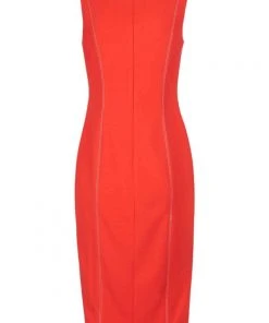 Cocktail Dresses Donna Morgan - D6010M V-neck Stretch Crepe Sheath Dress