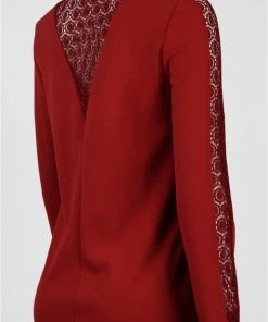 Donna Ricco - DR20534 Embroidered Long Sleeve Sheath Dress