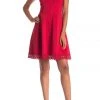 Cocktail Dresses Donna Ricco - DR50487 V Neck Sleeveless Cocktail Dress With Lace Hem 2 Cocktail Dresses Donna Ricco - DR50487 V Neck Sleeveless Cocktail Dress With Lace Hem
