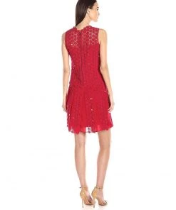Cocktail Dresses Elie Tahari - E41VA607 Embellished Crochet A-line Dress 8 Cocktail Dresses Elie Tahari - E41VA607 Embellished Crochet A-line Dress