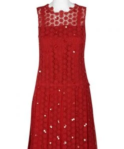Cocktail Dresses Elie Tahari - E41VA607 Embellished Crochet A-line Dress 9 Cocktail Dresses Elie Tahari - E41VA607 Embellished Crochet A-line Dress