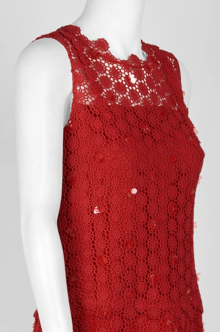 Cocktail Dresses Elie Tahari - E41VA607 Embellished Crochet A-line Dress 7 Cocktail Dresses Elie Tahari - E41VA607 Embellished Crochet A-line Dress