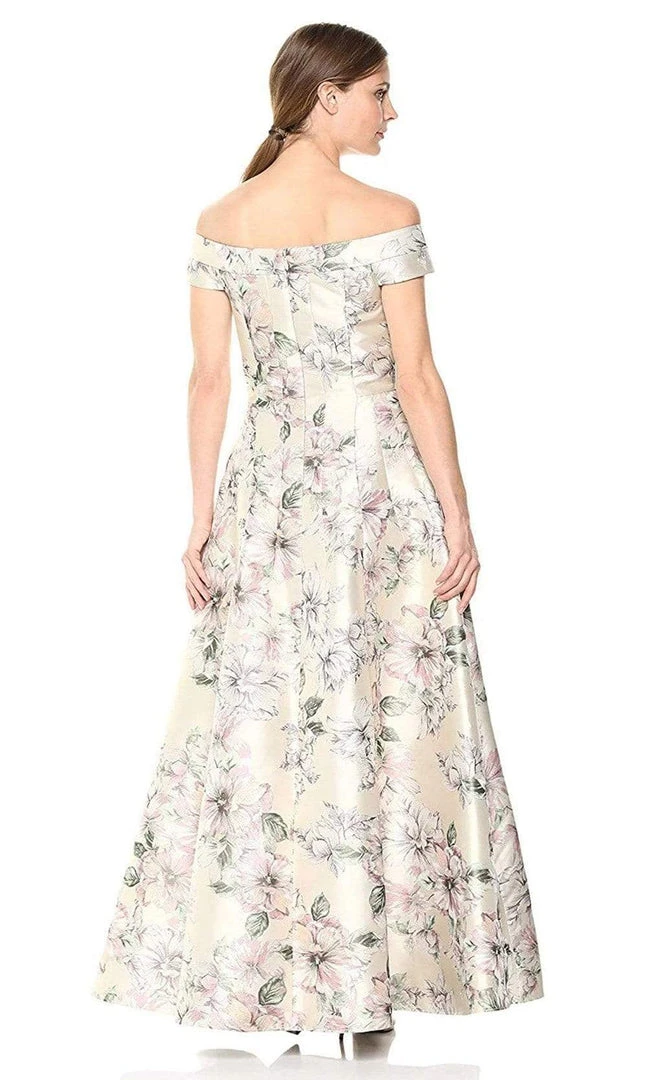 Eliza J Evening - EJ8M8107 Floral Printed Off-Shoulder A-line Dress Formal Gowns 4 Eliza J Evening - EJ8M8107 Floral Printed Off-Shoulder A-line Dress Formal Gowns