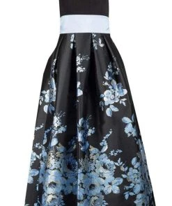 Formal Gowns Eliza J Evening - EJ8M8380 Two Tone Floral Printed A-line Dress