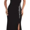 Elizabeth K - GL1009 One Shoulder Long Dress With Slit