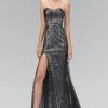 Elizabeth K - GL1012 Strapless Long Dress With Slit 1 Elizabeth K - GL1012 Strapless Long Dress With Slit
