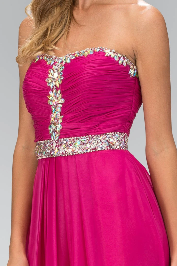 Formal Gowns Elizabeth K - GL1058 Shirred Chiffon Sweetheart A-Line Gown 7 Formal Gowns Elizabeth K - GL1058 Shirred Chiffon Sweetheart A-Line Gown