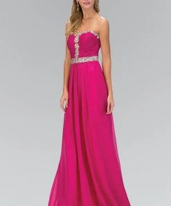 Formal Gowns Elizabeth K - GL1058 Shirred Chiffon Sweetheart A-Line Gown 10 Formal Gowns Elizabeth K - GL1058 Shirred Chiffon Sweetheart A-Line Gown