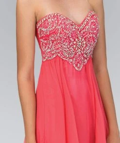 Formal Gowns Elizabeth K - GL1061 Medallion Accented Sweetheart Chiffon Gown 10 Formal Gowns Elizabeth K - GL1061 Medallion Accented Sweetheart Chiffon Gown