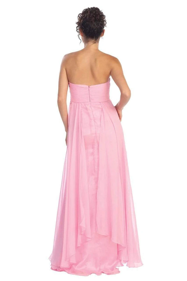 Formal Gowns Elizabeth K - GL1061 Medallion Accented Sweetheart Chiffon Gown 8 Formal Gowns Elizabeth K - GL1061 Medallion Accented Sweetheart Chiffon Gown