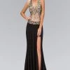 Elizabeth K - GL1070 Jeweled Halter Neck Jersey Trumpet Dress Formal Gowns 1 Elizabeth K - GL1070 Jeweled Halter Neck Jersey Trumpet Dress Formal Gowns
