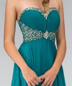 Elizabeth K - GL1075 Lavish Jeweled Strapless Chiffon Gown Formal Gowns 9 Elizabeth K - GL1075 Lavish Jeweled Strapless Chiffon Gown Formal Gowns