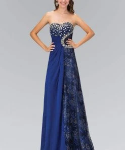 Formal Gowns Elizabeth K - GL1103 Jewel-Ornate Paisley Print Gown