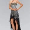 Elizabeth K - GL1127 Strapless Embellished Hi Lo Dress