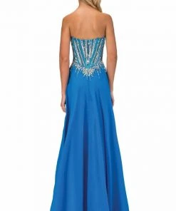 Elizabeth K - GL1132 Strapless Embellished Long Dress 9 Elizabeth K - GL1132 Strapless Embellished Long Dress