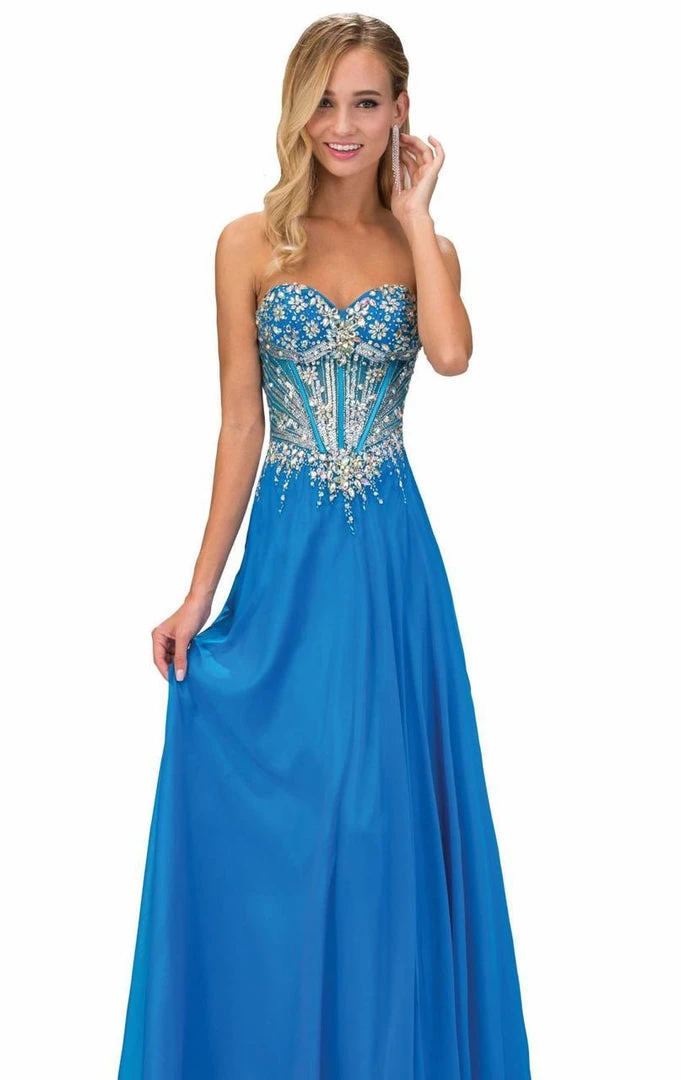 Elizabeth K - GL1132 Strapless Embellished Long Dress 6 Elizabeth K - GL1132 Strapless Embellished Long Dress