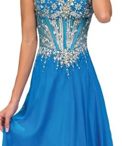 Elizabeth K - GL1132 Strapless Embellished Long Dress 8 Elizabeth K - GL1132 Strapless Embellished Long Dress