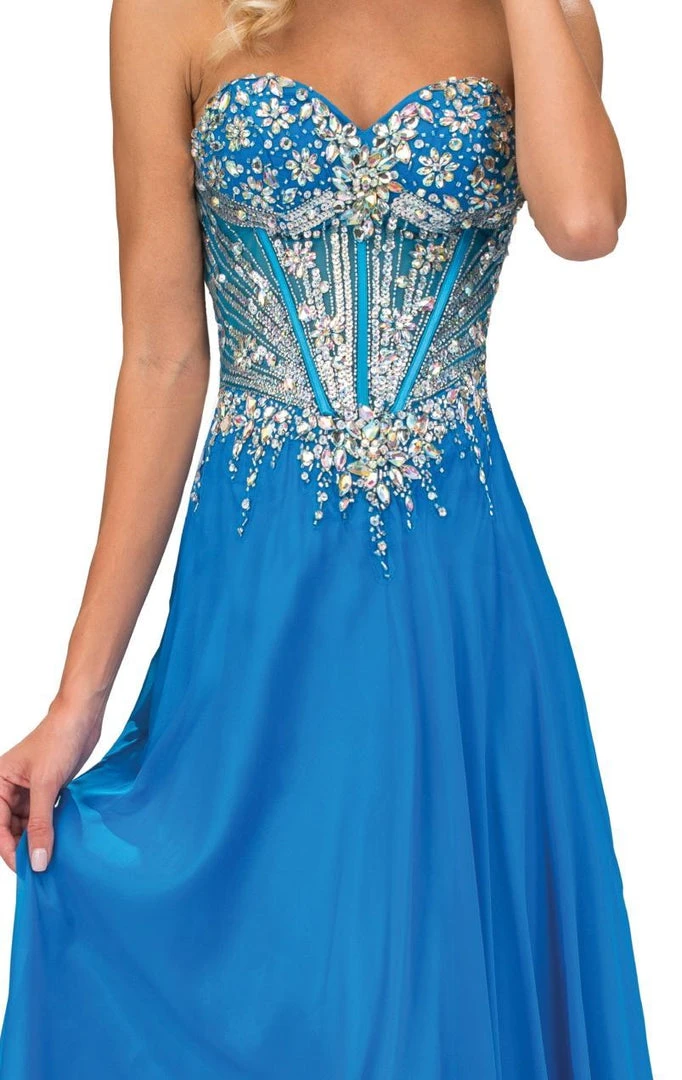 Elizabeth K - GL1132 Strapless Embellished Long Dress 4 Elizabeth K - GL1132 Strapless Embellished Long Dress