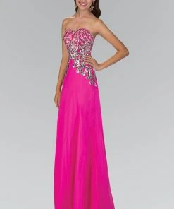 Elizabeth K - GL1148 Bead Embellished Sweetheart A-Line Dress Formal Gowns