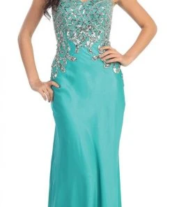 Elizabeth K - GL1148 Bead Embellished Sweetheart A-Line Dress Formal Gowns