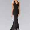 Elizabeth K - GL1325 Baroque Lace V-Neck Sheath Gown Formal Gowns