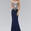 Prom Dresses Elizabeth K - GL1331 Beaded Illusion Neck Jersey Gown 1 Prom Dresses Elizabeth K - GL1331 Beaded Illusion Neck Jersey Gown