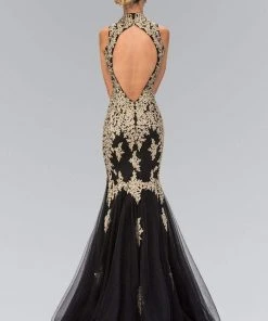 Elizabeth K - GL1365 Embellished High Neck Mermaid Gown Formal Gowns 8 Elizabeth K - GL1365 Embellished High Neck Mermaid Gown Formal Gowns