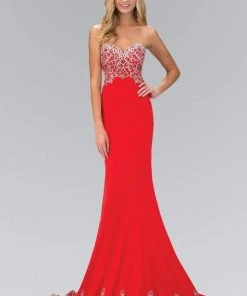 Formal Gowns Elizabeth K - GL1367 Beaded Sweetheart Mermaid Gown