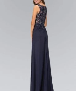 Elizabeth K GL1377 Embellished Ruched V-Neck A-line Dress - 1 Pc Royal Blue In Size XS Available Formal Gowns 11 Elizabeth K GL1377 Embellished Ruched V-Neck A-line Dress - 1 Pc Royal Blue In Size XS Available Formal Gowns