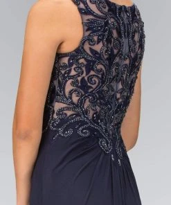 Elizabeth K GL1377 Embellished Ruched V-Neck A-line Dress - 1 Pc Royal Blue In Size XS Available Formal Gowns 13 Elizabeth K GL1377 Embellished Ruched V-Neck A-line Dress - 1 Pc Royal Blue In Size XS Available Formal Gowns