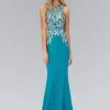 Elizabeth K - GL1387 Jewel Neckline Sequin Embellished Gown 2 Elizabeth K - GL1387 Jewel Neckline Sequin Embellished Gown