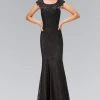 Formal Gowns Elizabeth K - GL1394 Ornate Yoke Lace Illusion Sheath Gown