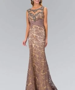 Elizabeth K - GL1415 Bejeweled Illusion Trumpet Gown 8 Elizabeth K - GL1415 Bejeweled Illusion Trumpet Gown