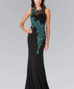 Elizabeth K - GL1471 Beaded Lace Applique Mermaid Gown