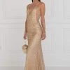Elizabeth K - GL1546 Embellished Deep V-neck Sheath Dress Formal Gowns 1 Elizabeth K - GL1546 Embellished Deep V-neck Sheath Dress Formal Gowns